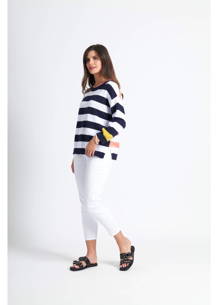 Foil | Pop Culture Jumper Navy Stripe