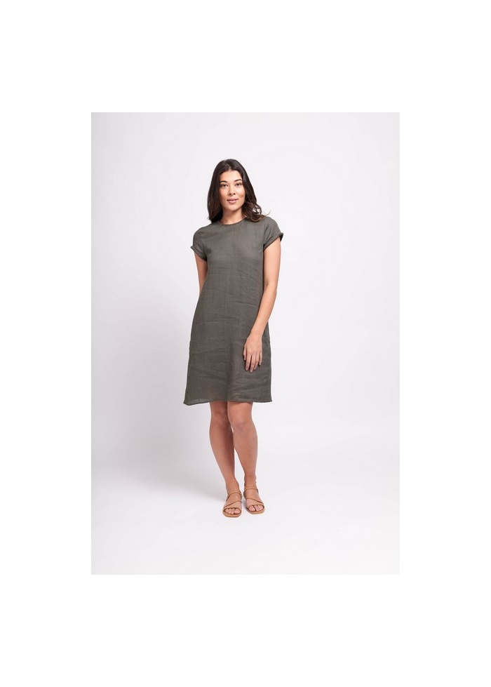 Foil | Fringe Festival Linen Dress Khaki