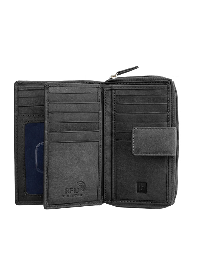 Firelog | Black Leather Purse