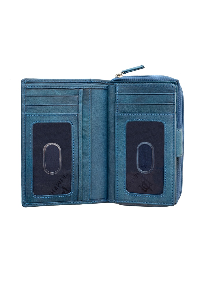 Firelog | Blue Leather Purse