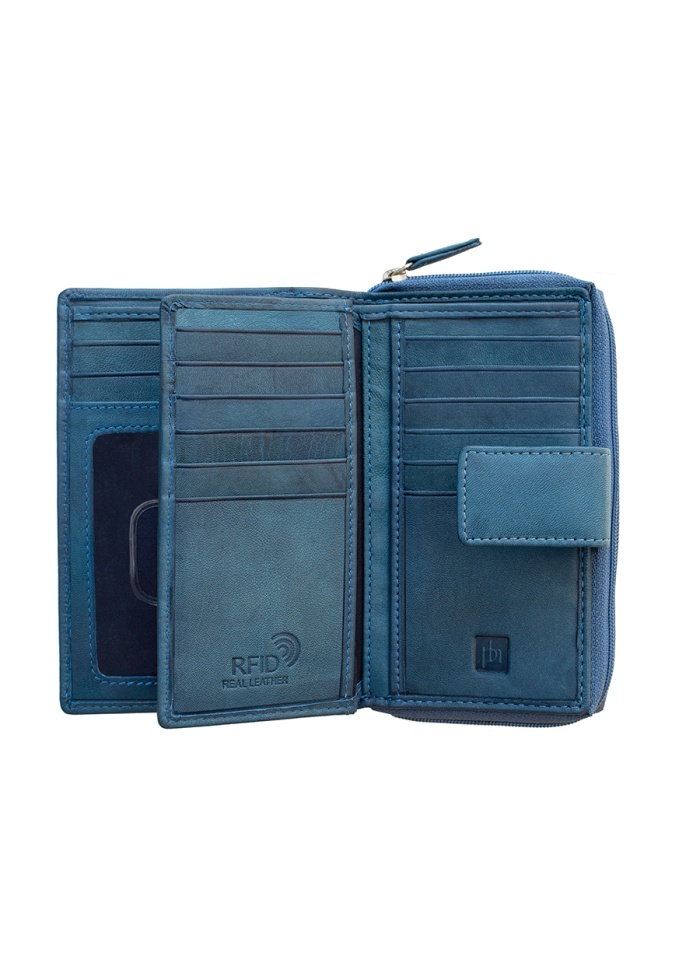 Firelog | Blue Leather Purse