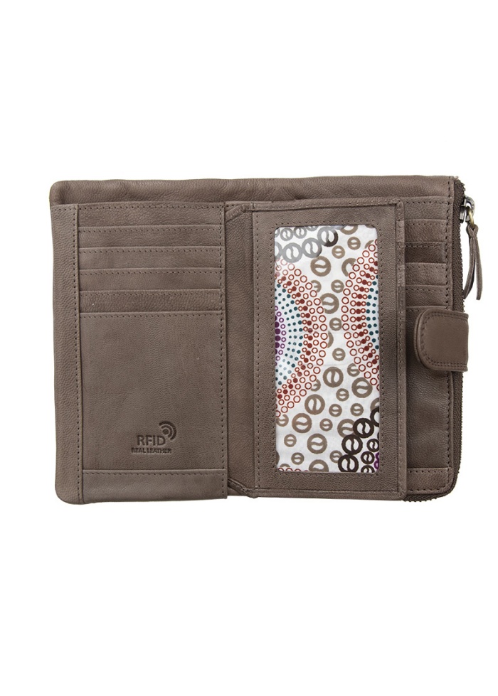 Firelog | Soft Leather Taupe Purse