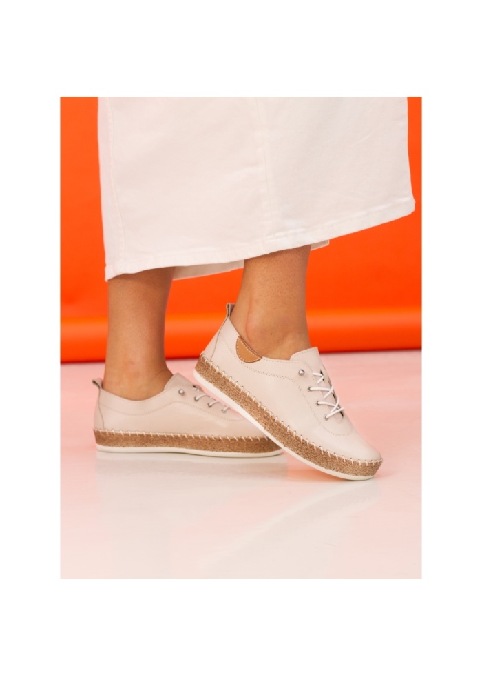 Lunar | Evie Cream Leather Shoe
