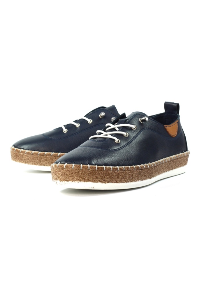 Lunar | Evie Navy Leather Shoe