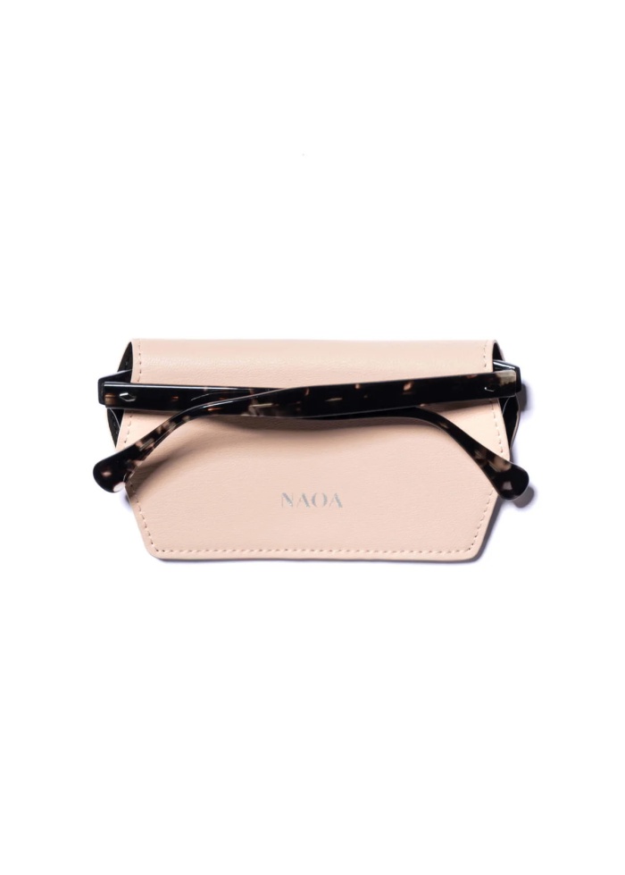 NAOA | Apple Leather Slim Glasses Case Nude Pink