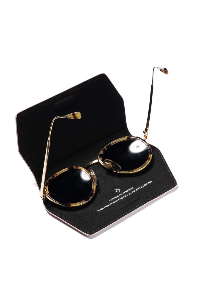 NAOA | Apple Leather Slim Glasses Case Nude Pink