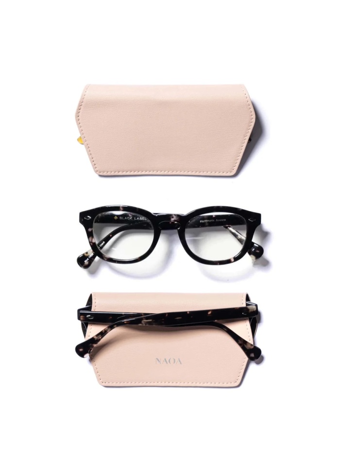 NAOA | Apple Leather Slim Glasses Case Nude Pink