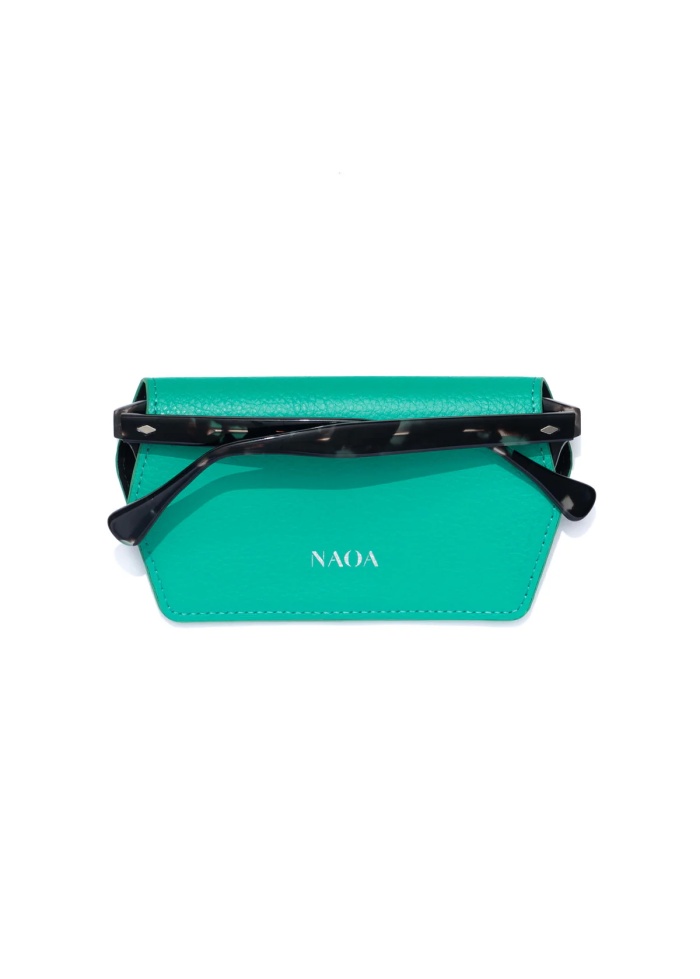 NAOA | Apple Leather Slim Glasses Case Emerald