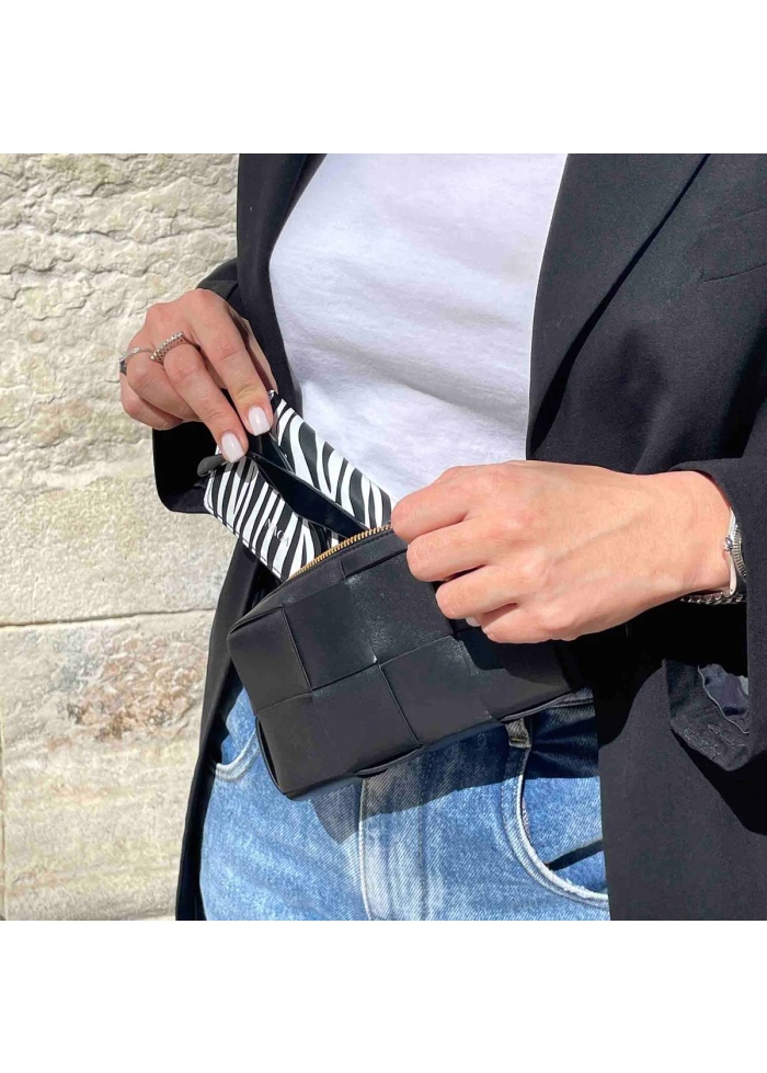 NAOA | Apple Leather Slim Glasses Case Zebra