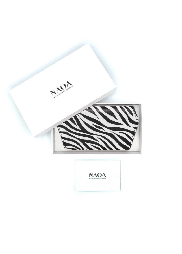 NAOA | Apple Leather Slim Glasses Case Zebra
