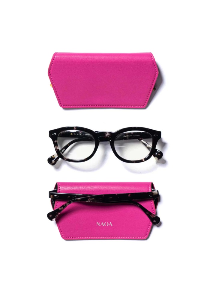 NAOA | Apple Leather Slim Glasses Case Fuchsia 