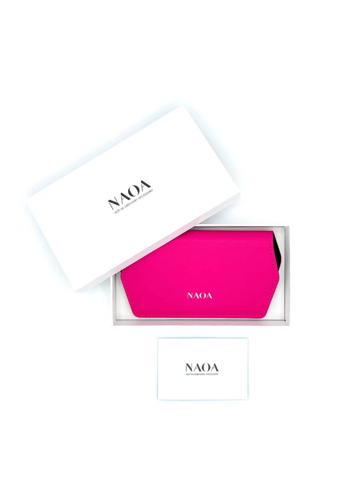 NAOA | Apple Leather Slim Glasses Case Fuchsia 