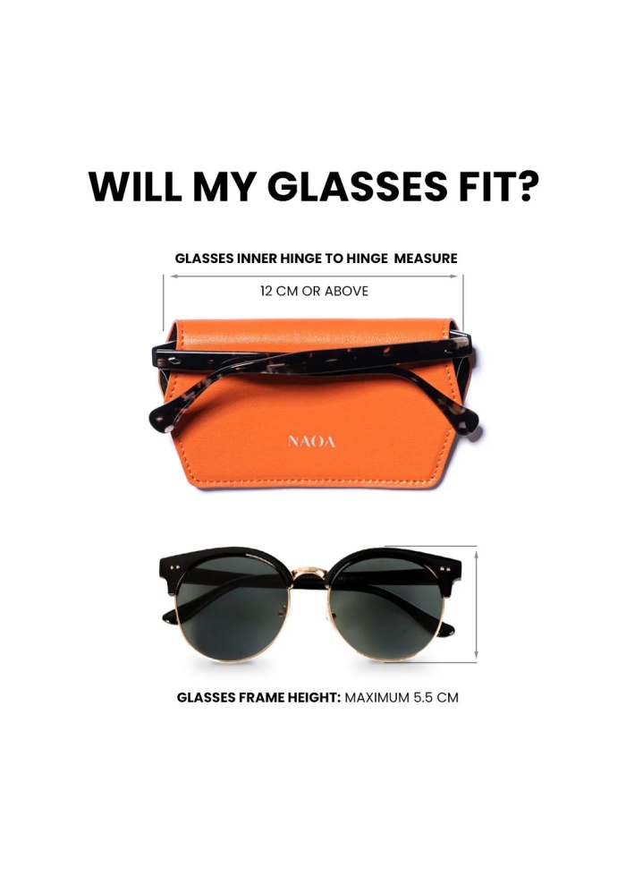 NAOA | Apple Leather Slim Glasses Case Orange