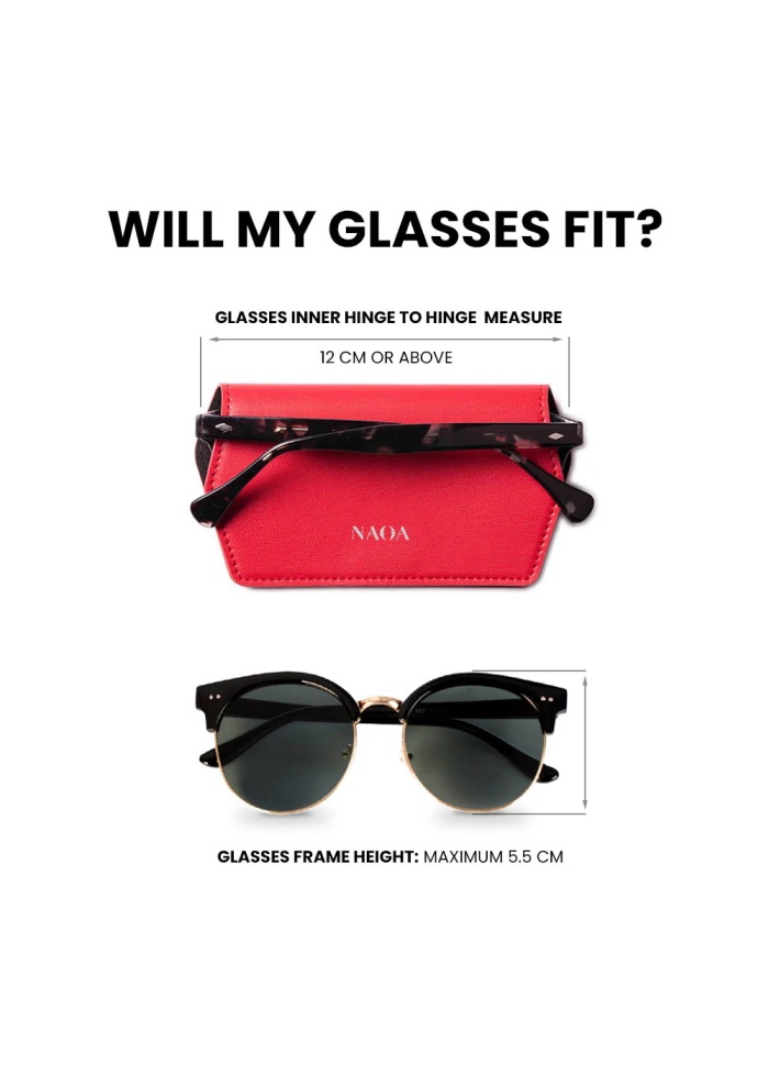 NAOA | Apple Leather Slim Glasses Case Red