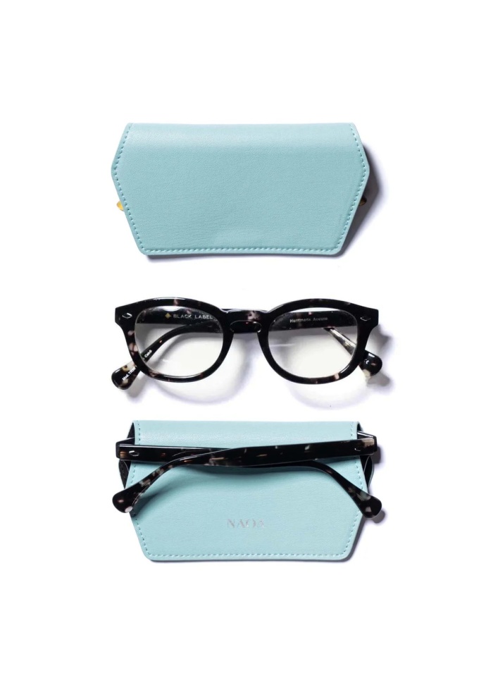 NAOA | Apple Leather Slim Glasses Case Turquoise
