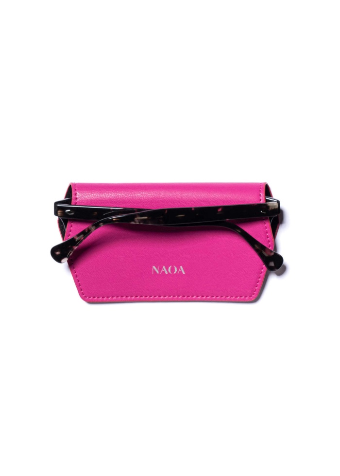 NAOA | Apple Leather Slim Glasses Case Fuschia