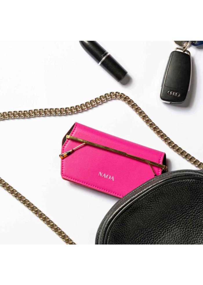 NAOA | Apple Leather Slim Glasses Case Fuchsia