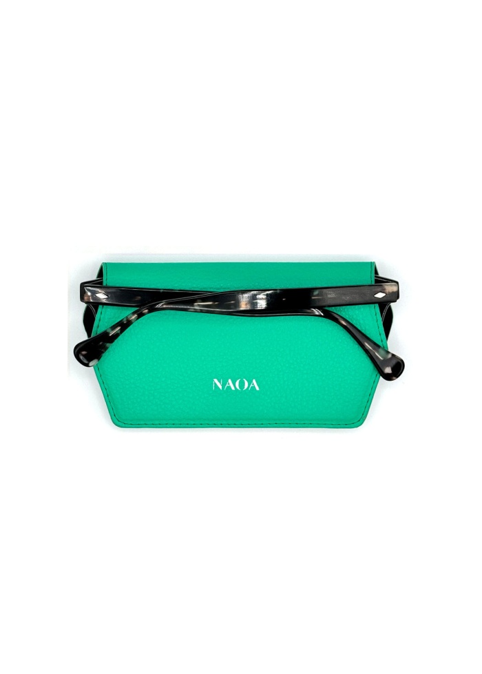 NAOA | Apple Leather Slim Glasses Case Emerald