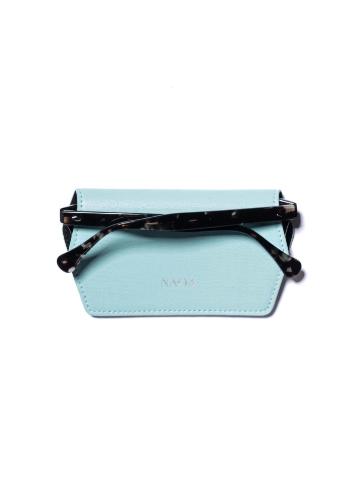 NAOA | Apple Leather Slim Glasses Turquoise