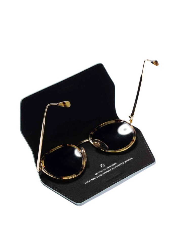 NAOA | Apple Leather Slim Glasses Turquoise