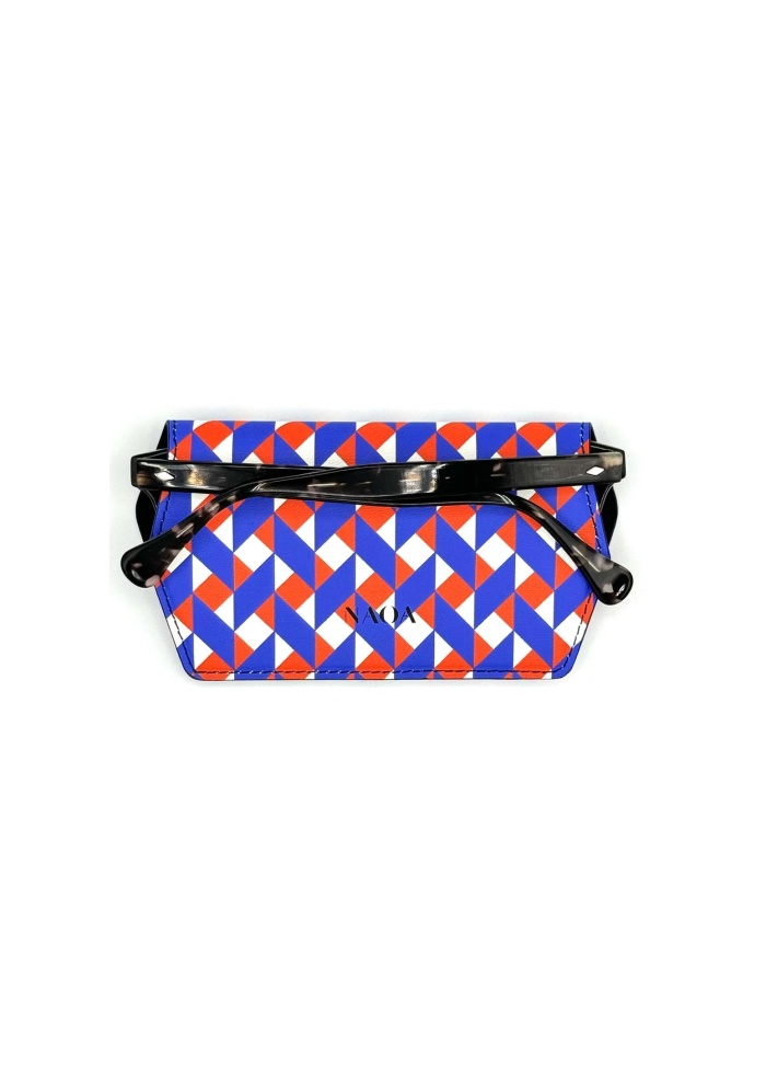 NAOA | Apple Leather Slim Glasses Case Weave Print