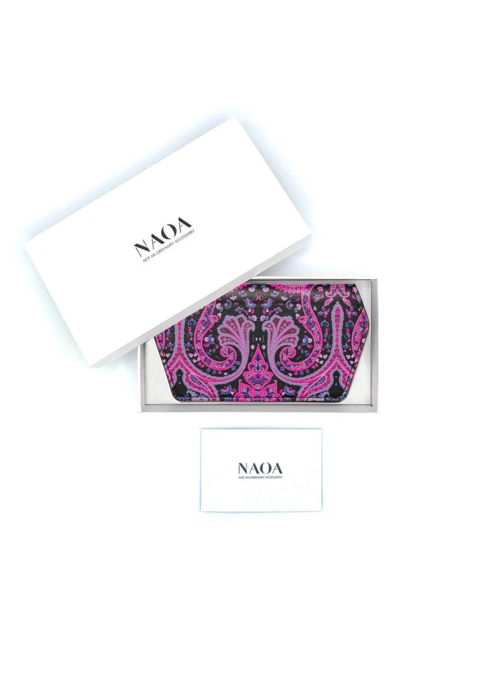 NAOA | Apple Leather Slim Glasses Case Damask