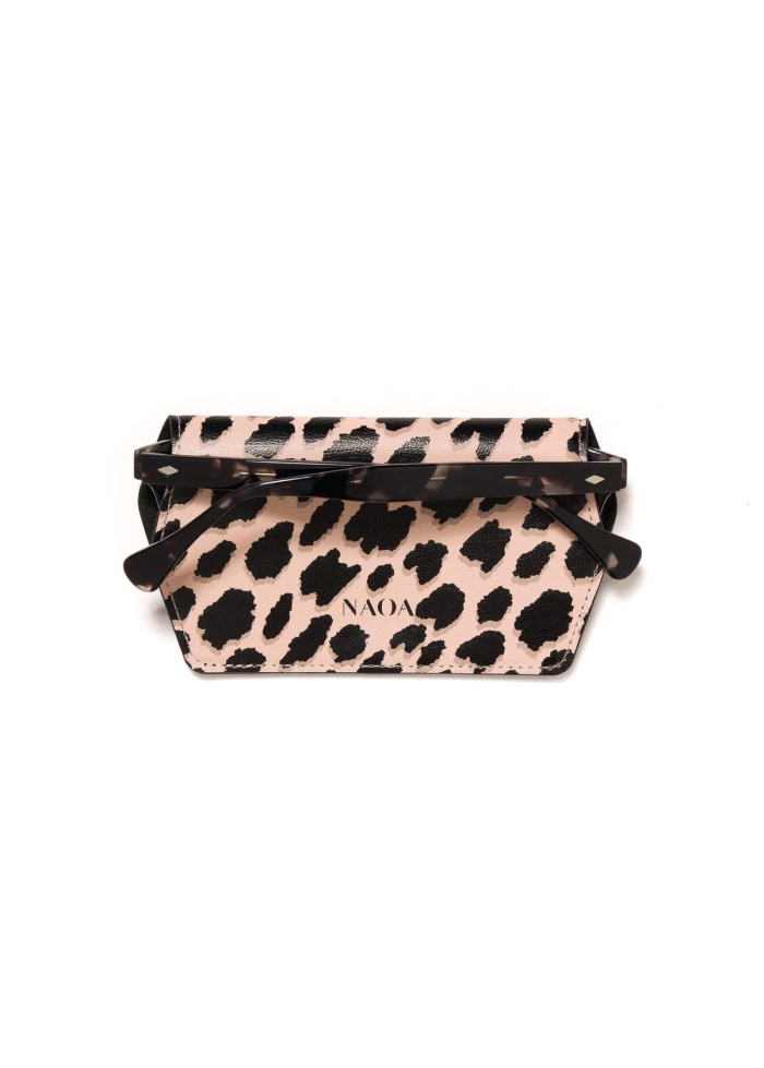 NAOA | Apple Leather Slim Glasses Case Leopard