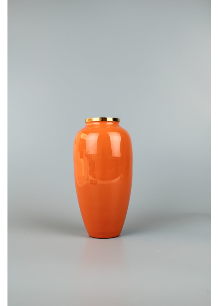 MyDoris | Medium Burnt Orange Enamel Vase