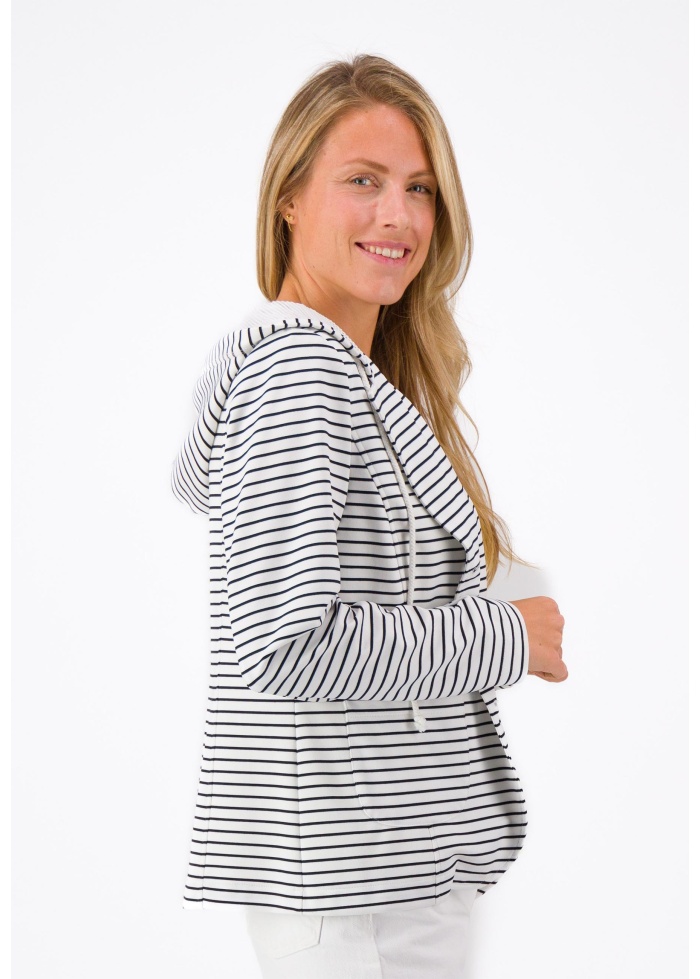 Just White | Stripe Jersey Jacket