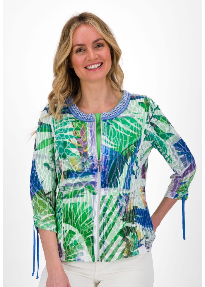 Just White | Zip Detail Top