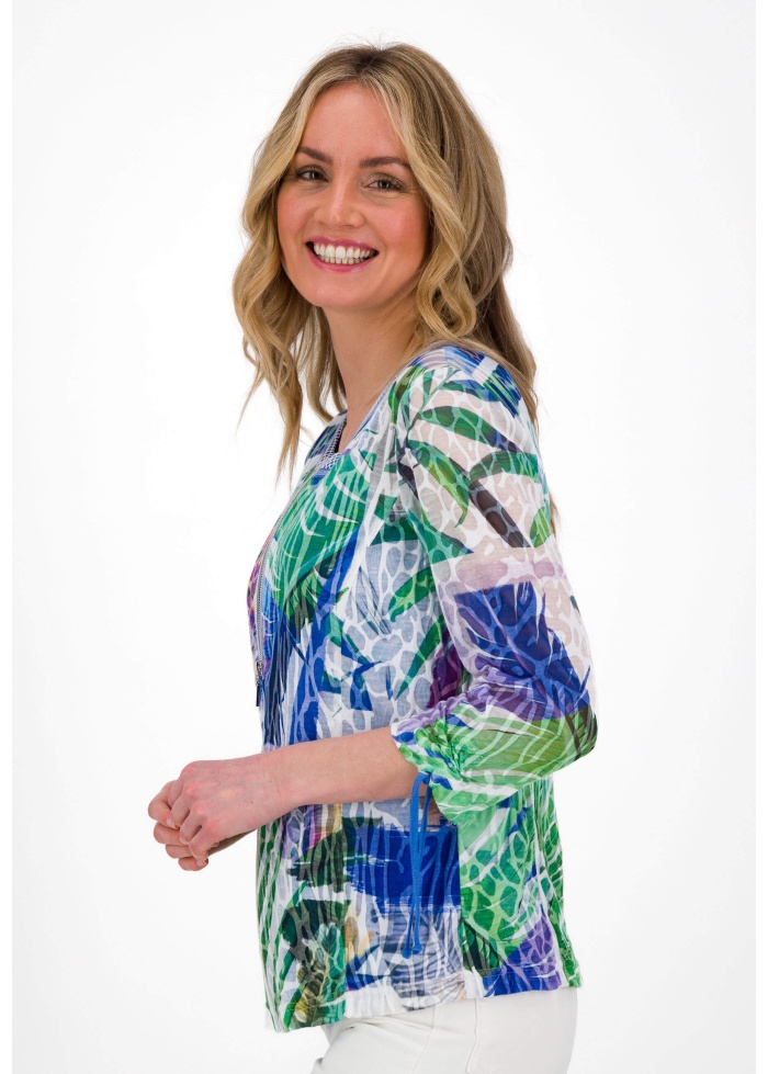 Just White | Zip Detail Top