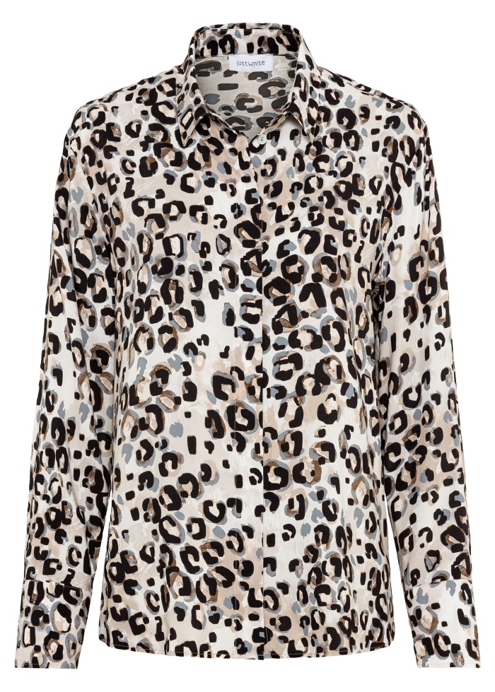 Just White | Leopard Print Shirt