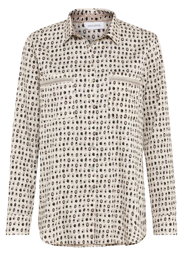 Just White | Spot Print Shirt