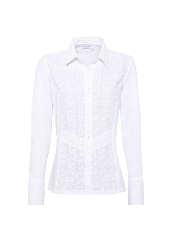 Just White | Embroiderd Shirt