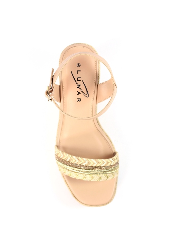Lunar | Amanda Beige Wedge Sandal