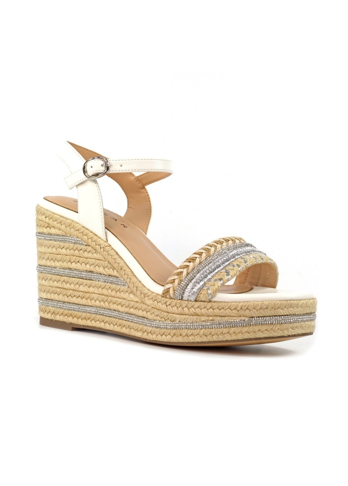 Lunar | Amanda White Wedge Sandal