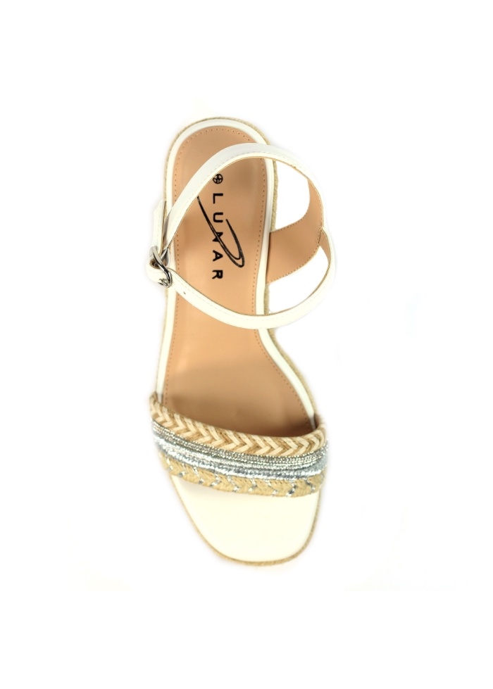 Lunar | Amanda White Wedge Sandal