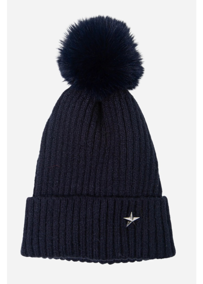Rosie | Pompom Hat Navy
