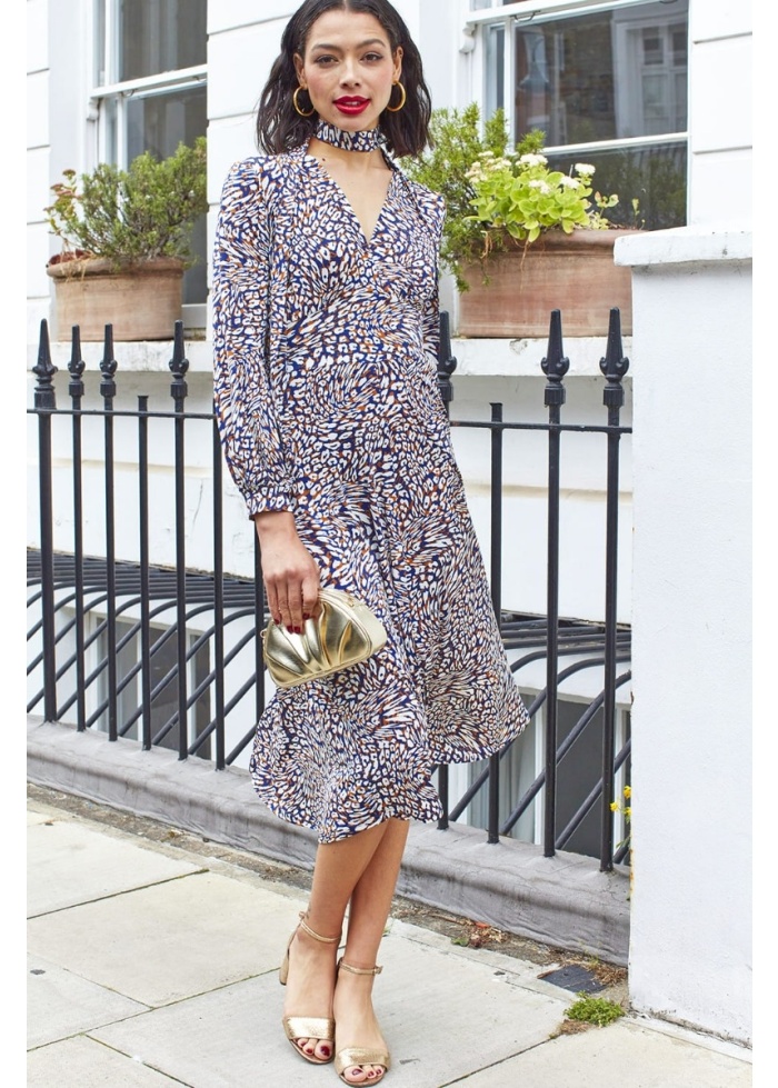 Onjenu | Nell Rigel Navy Midi Dress