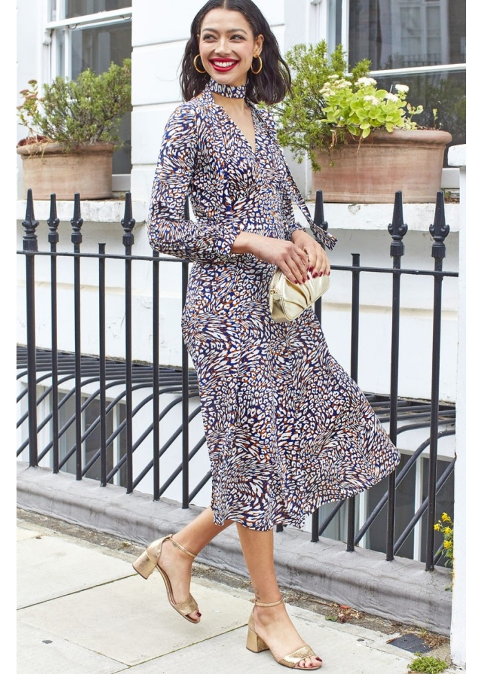 Onjenu | Nell Rigel Navy Midi Dress