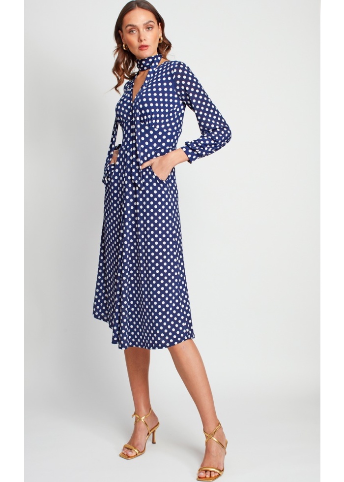 Onjenu | Nell Polka Dot Midi Dress
