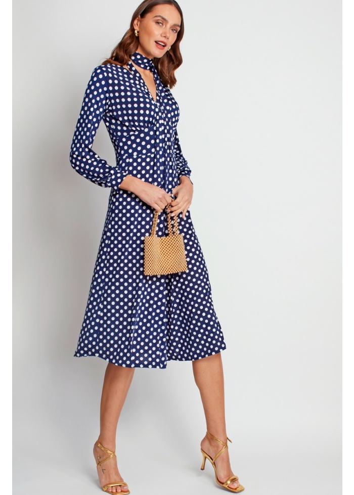 Onjenu | Nell Polka Dot Midi Dress