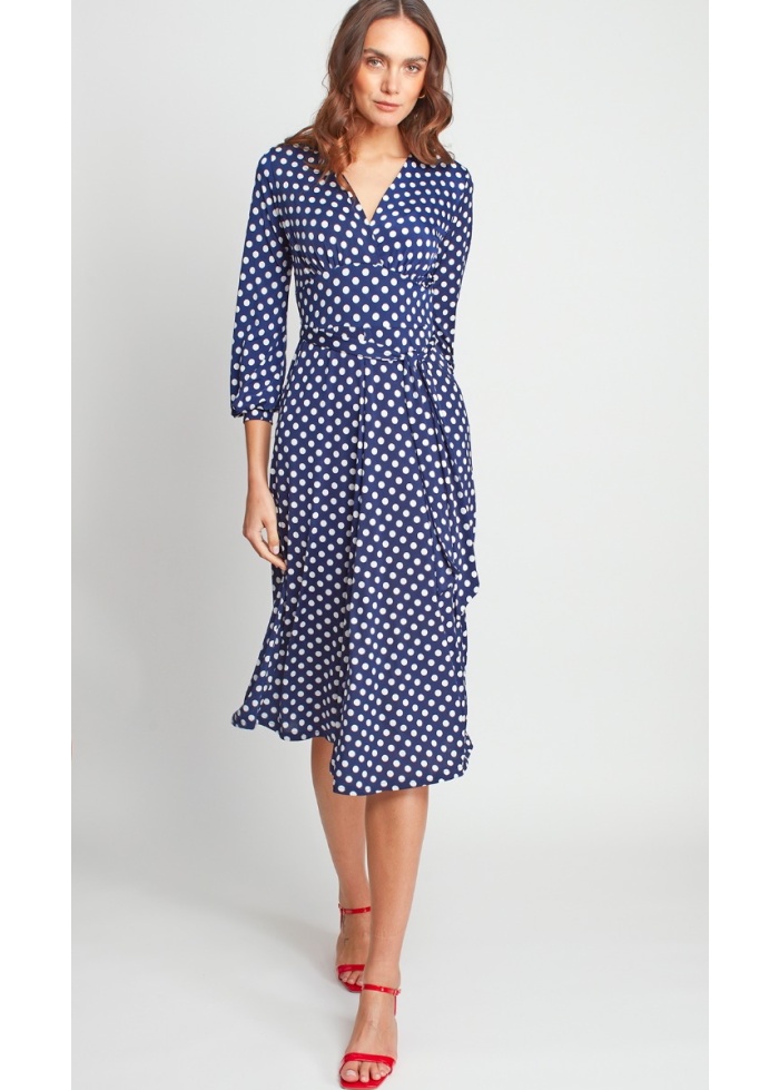 Onjenu | Nell Polka Dot Midi Dress