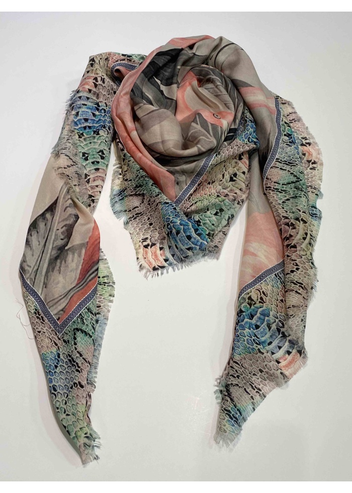 Ombre | Flamingo Print Scarf