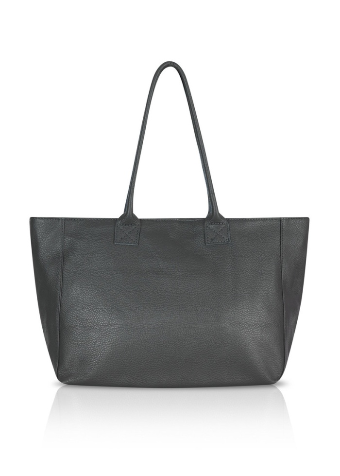 CPW | Wimbledon Charcoal Leather Tote Bag