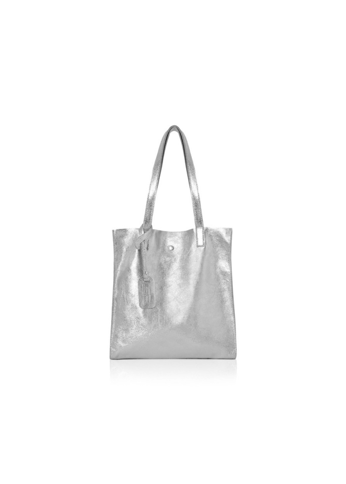 CPW | Aran Silver Leather Tote Bag