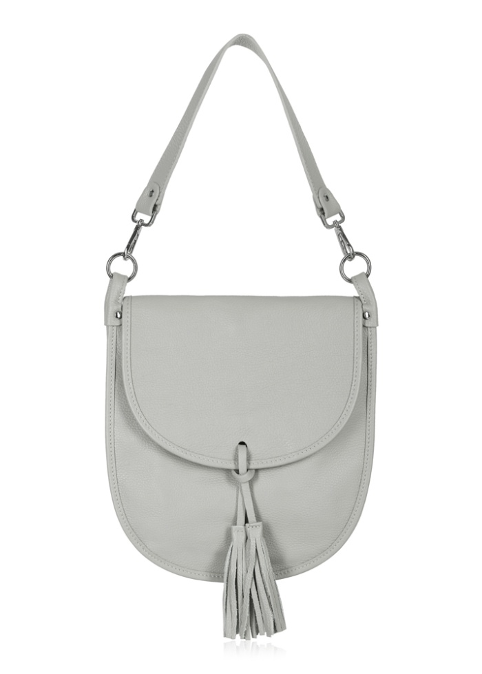 CPW | Tassel Oval Bag Grey Leather