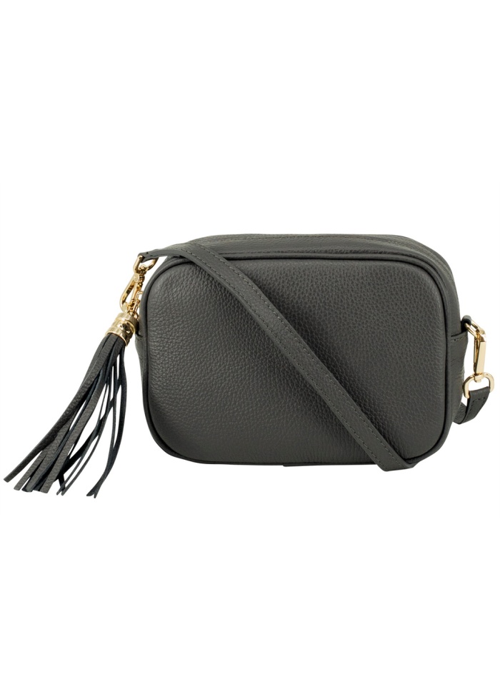 CPW | Chester Charcoal Leather Crossbody Bag