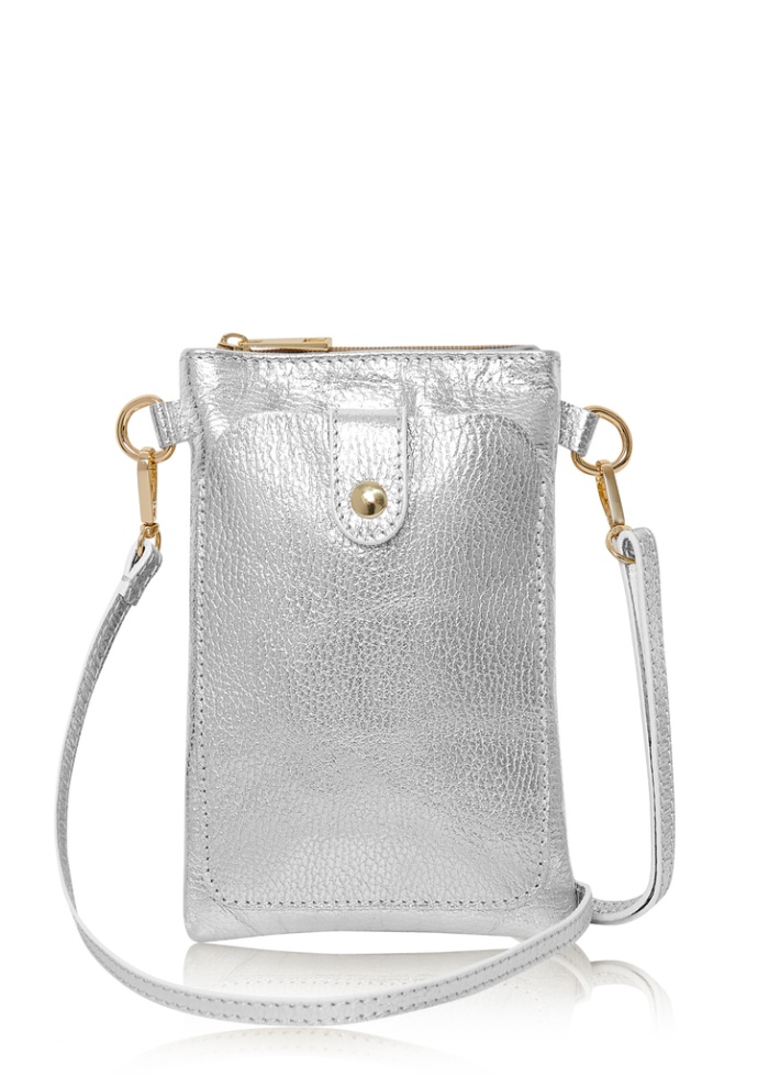 CPW | Cambridge Crossbody Silver Leather Bag