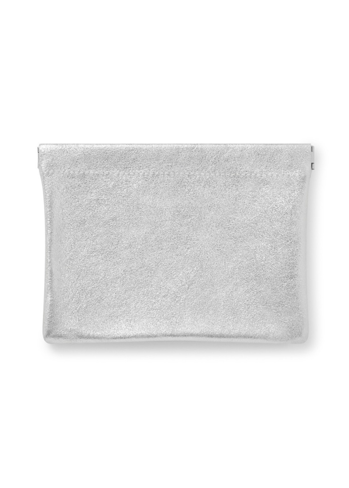 CPW | York Silver Leather Clutch Pouch